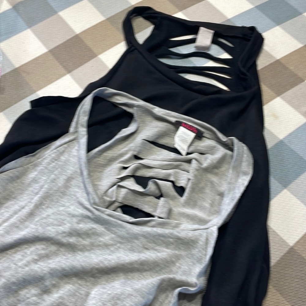 Blush ripped tank tops #31